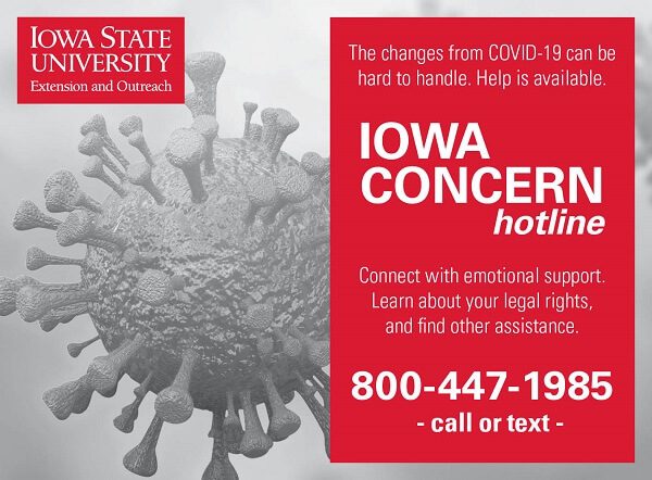 Post Photo for Call Iowa Concern for Help Coping with the Stress of COVID-19