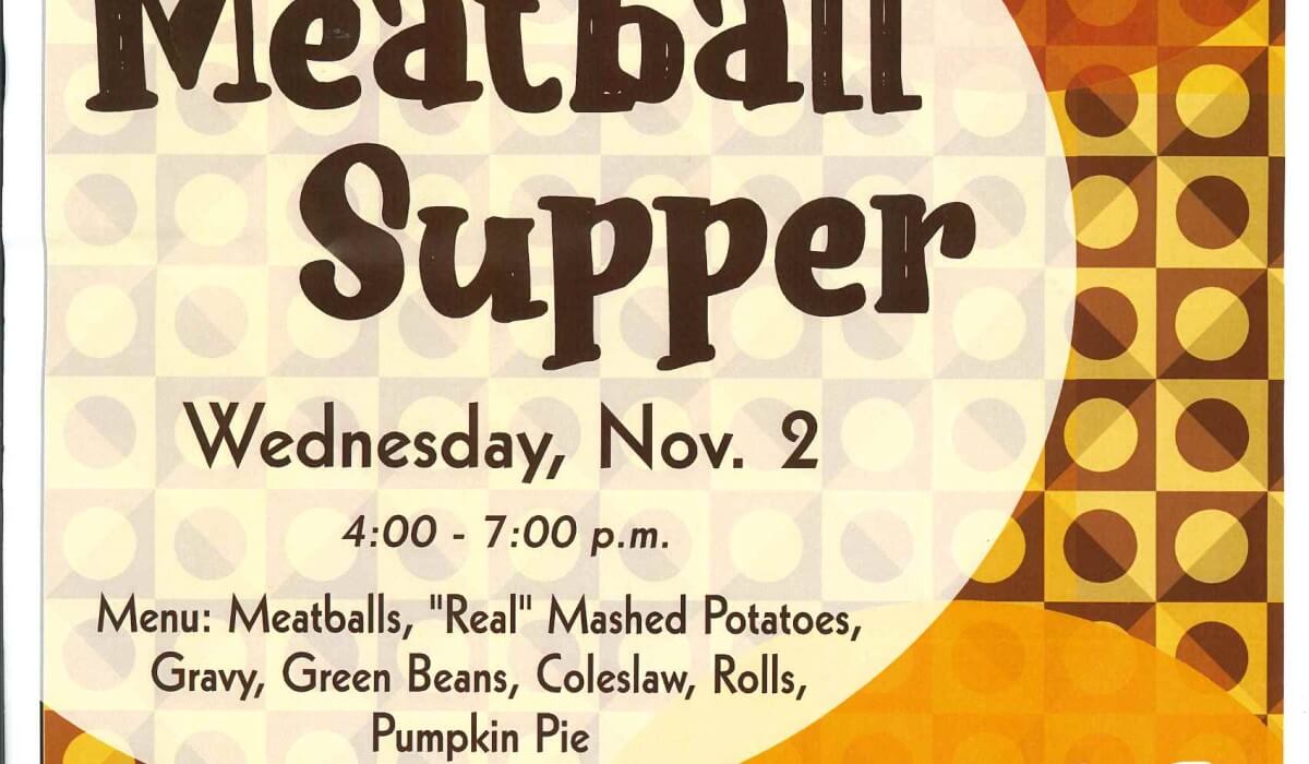 Post Photo for Burr Oak Lutheran Church Meatball Supper! Wednesday Nov 2, 2022