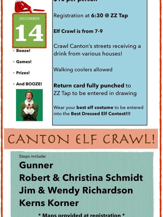 Post Photo for Canton Community Association  1st Annual Elf Crawl